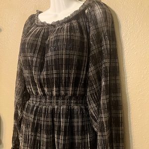 Large Holiday Top, browns, black, gold, copper, silver